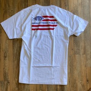 Aftco banner t shirt white size extra large American flag 🇺🇸 nwt short sleeve